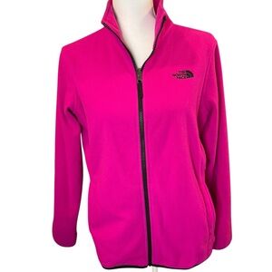 The North Face Girls XL Pink Fleece Jacket Full Zip Youth Bright Magenta